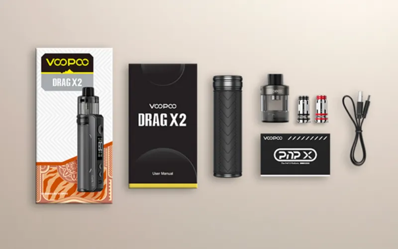 Voopoo Drag X2 Bedienungsanleitung Produktdiagramm | VapePenZone Deutschland