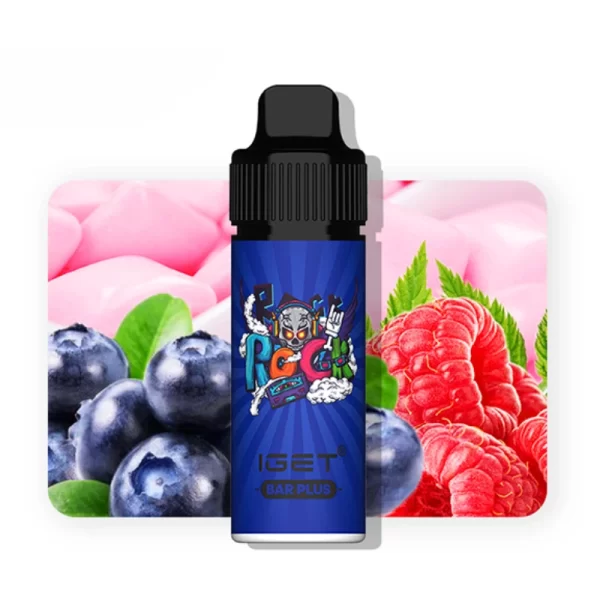 Blueberry Raspberry Bubble Gum IGET Bar Plus 6000 Züge