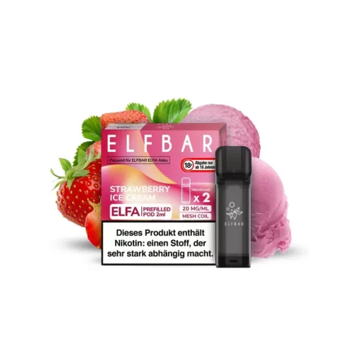 Strawberry Ice Cream - Elf Bar Elfa Pod (2er Pack)