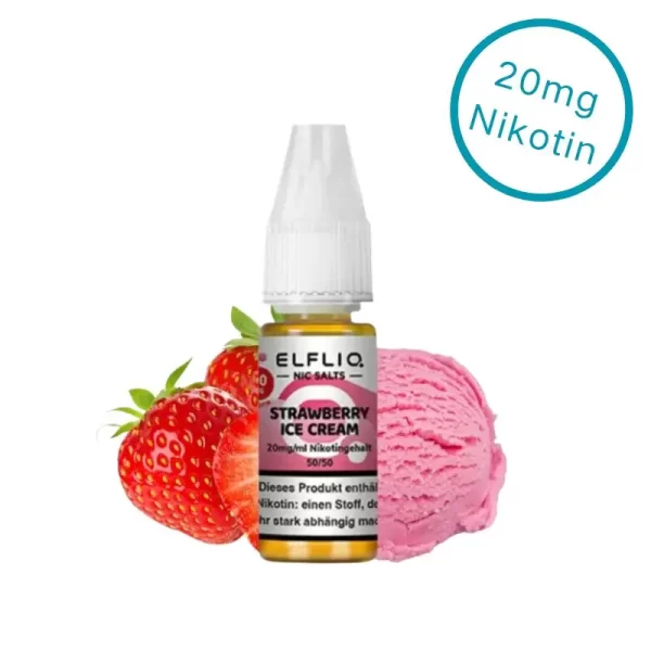 Strawberry Ice Cream - ELFLIQ Liquid 20mg Nikotinsalz