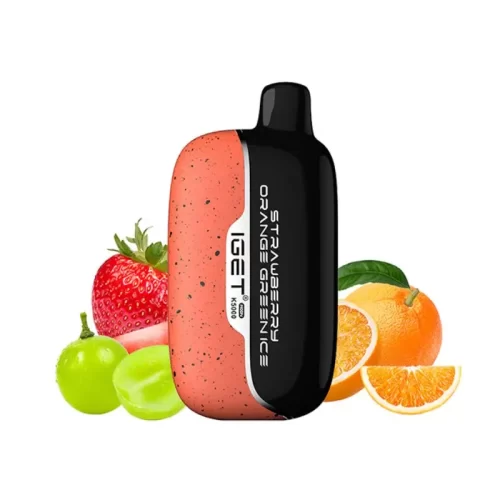 Strawberry Orange Green Ice - IGET Moon 5000 Züge