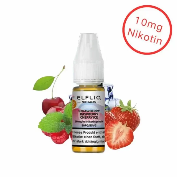 Strawberry Raspberry Cherry Ice - ELFLIQ Liquid 10mg Nikotinsalz